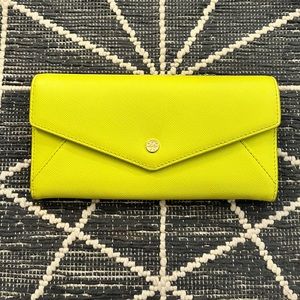 Tory Burch Lime Envelope Wallet